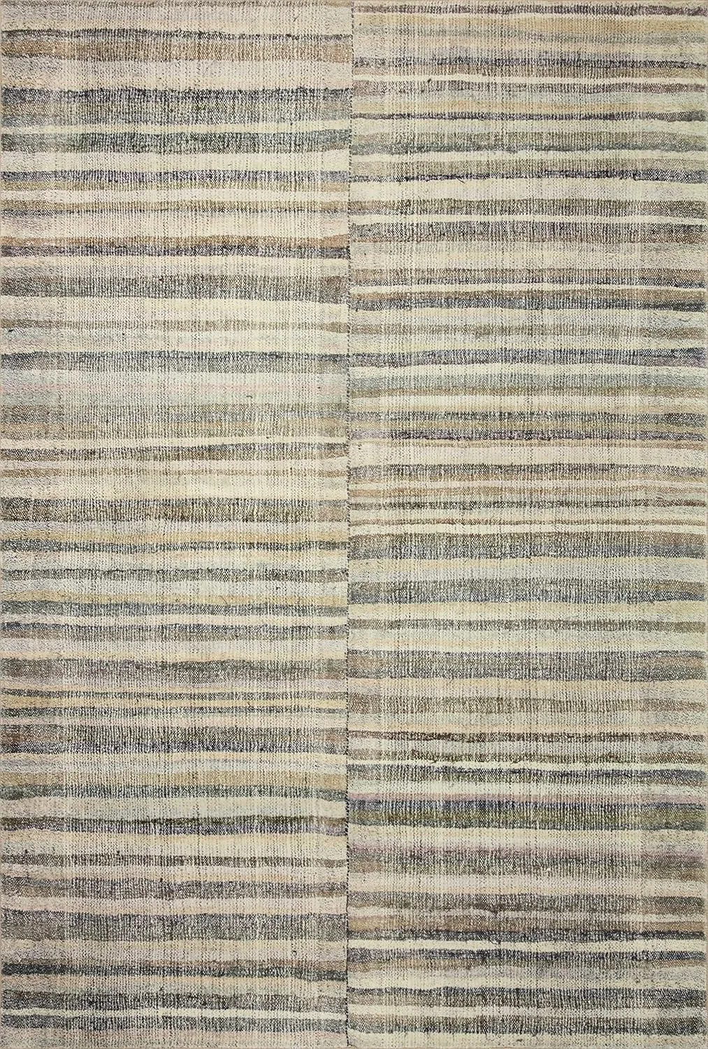 Loloi Chris Loves Julia Humphrey Collection HUM-01 Natural/Moss 2'-3'' x 7'-6'', .38" Pile Height, Runner Rug feat. CloudPile