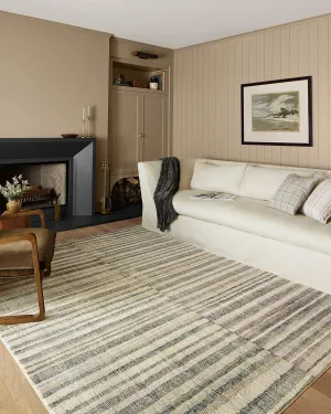 Loloi Chris Loves Julia Humphrey Collection HUM-01 Natural/Moss 2'-3'' x 7'-6'', .38" Pile Height, Runner Rug feat. CloudPile