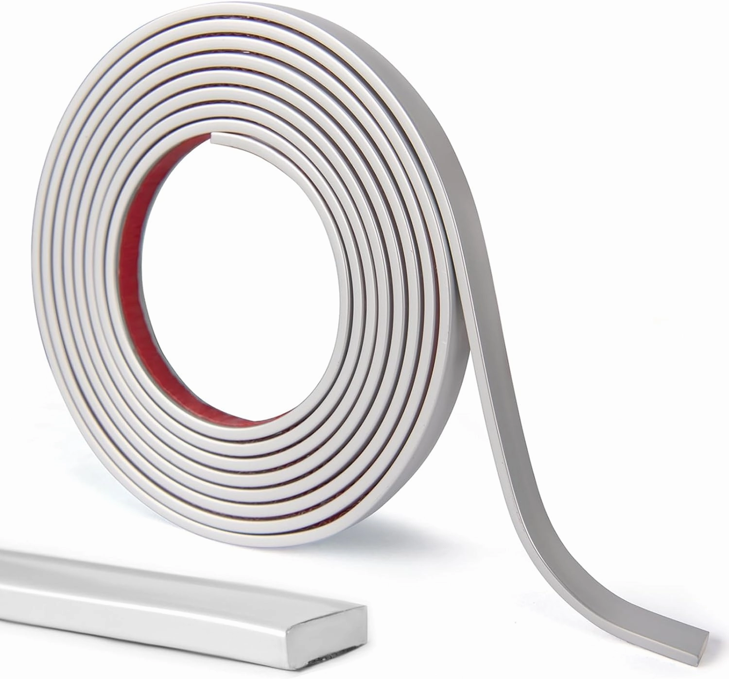 LONGKING 30 ft Peel and Stick Trim, Molding Trim for Walls, Edges, Borders, Backsplash Tile Edge, Flexible and Self Adhesive Trim, Silver