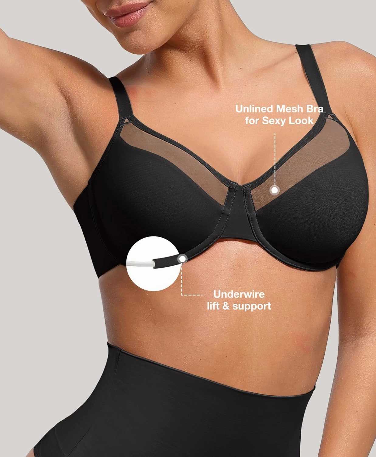 Lover-Beauty Minimizer Bras for Women Full Coverage Unlined Underwire Bras Plus Size Lifting Bra for Heavy Breast