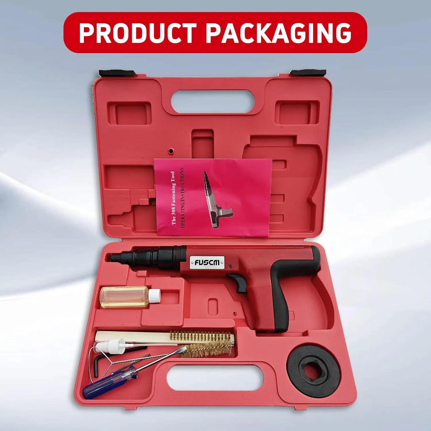 Low Velocity Powder Actuated Tool FV308, Semi-Automatic .27 cal with built in power indicator