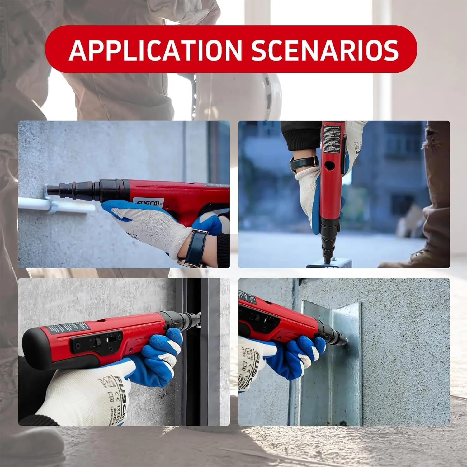 Low Velocity Powder Actuated Tool FV308, Semi-Automatic .27 cal with built in power indicator