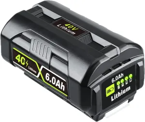 LUMSING 6000mAh Replacement for Ryobi 40V Battery Lithium-ion Compatible with Ryobi Battery 40V Cordless Power Tool Compatible with 40 Volt Battery OP4040 OP40401 OP4026 OP40261 OP4050 OP40201.