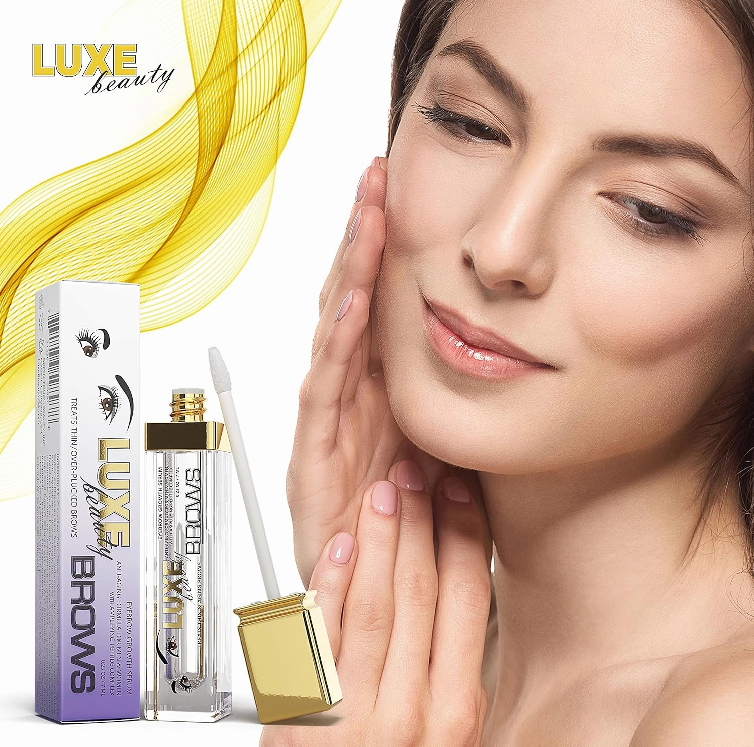Luxe Beauty - Advanced Eyebrow Growth Serum for Thicker, Fuller Brows - Anti-Aging Formula for Men and Women - 0.23 fl oz / 7ml