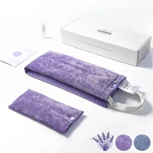 Luxury Lavender Neck Wrap Microwavable & Eye Pillow- Washable Cover, 38x6.5 Extra Large. Plant Therapy Lavender Aromatherapy. Neck Warmers Women Microwave Heating Pad. Lavender Gifts for Women.