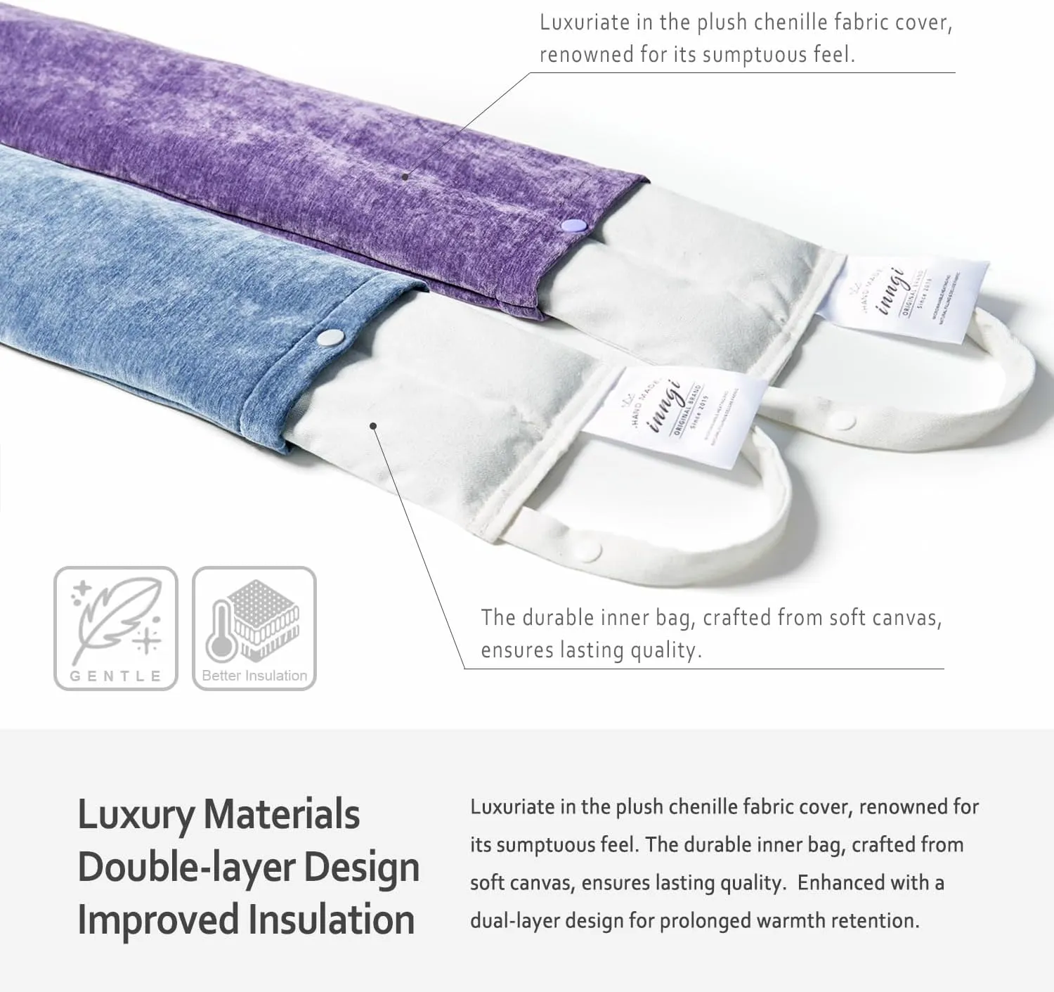 Luxury Lavender Neck Wrap Microwavable & Eye Pillow- Washable Cover, 38x6.5 Extra Large. Plant Therapy Lavender Aromatherapy. Neck Warmers Women Microwave Heating Pad. Lavender Gifts for Women.