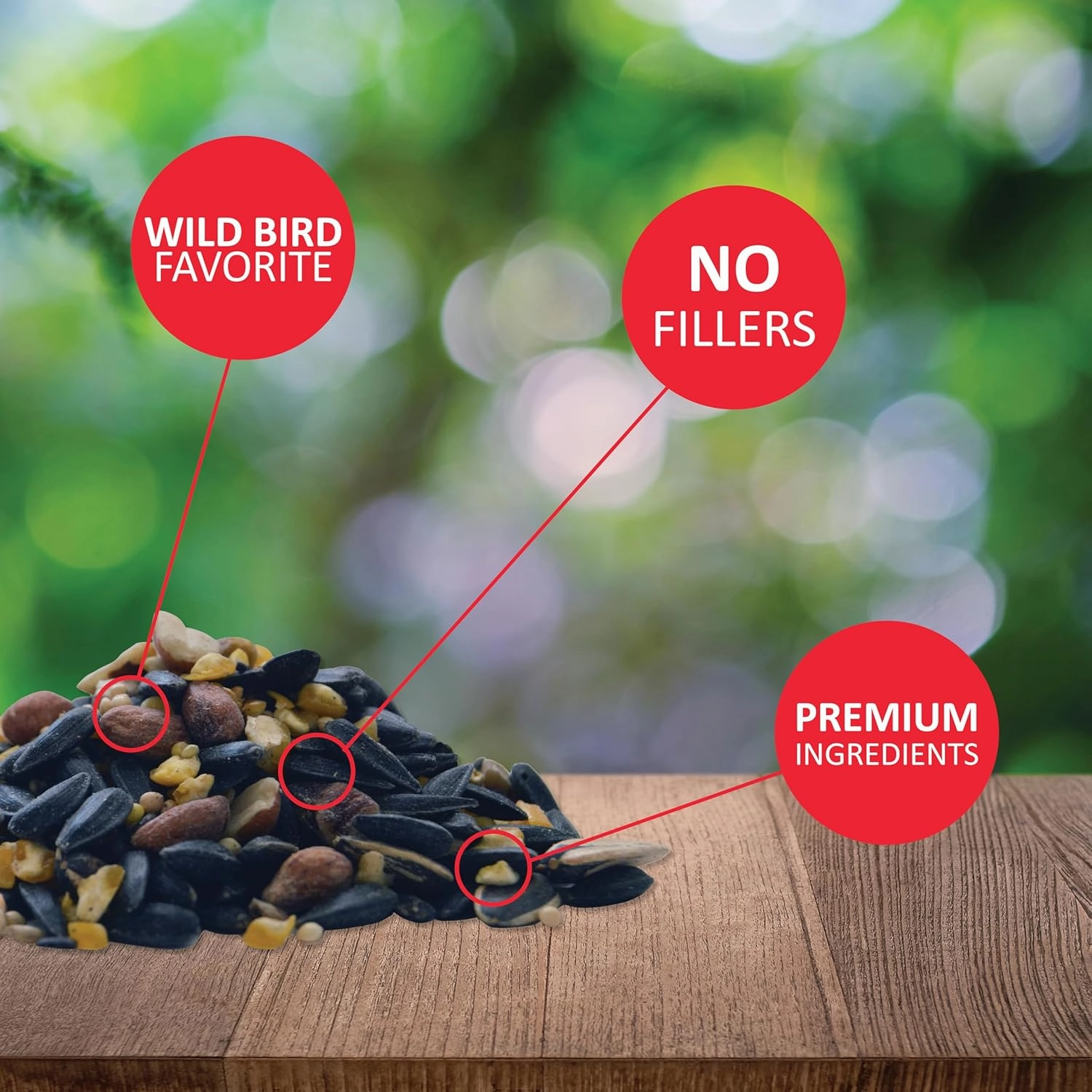 Lyric Supreme Wild Bird Seed - Wild Bird Food Mix with Nuts & Sunflower Seeds - Attracts Many Beautiful Songbirds - 20 lb. Bag