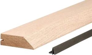 M-D Building Products 13748 3-1/2 in. x 1 in. x 36 in. Natural Hardwood and Vinyl High-Profile Outswing Door Threshold