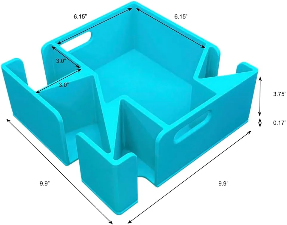 Magnetic Tile Storage - Starter Stack, Storage System, Standard Sorter with (2) Half Buckets, Organizer, Bin, Kids, Toys (Mint Green)