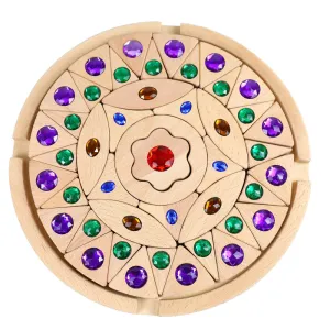 Mandala Jewel Bricks Creative Wooden Building Blocks for Kids