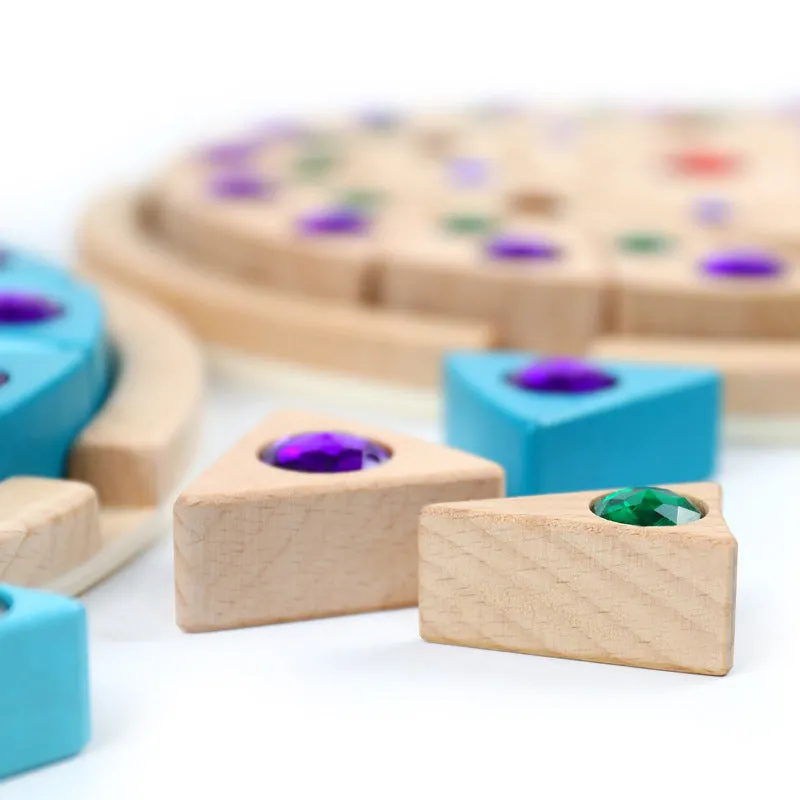 Mandala Jewel Bricks Creative Wooden Building Blocks for Kids