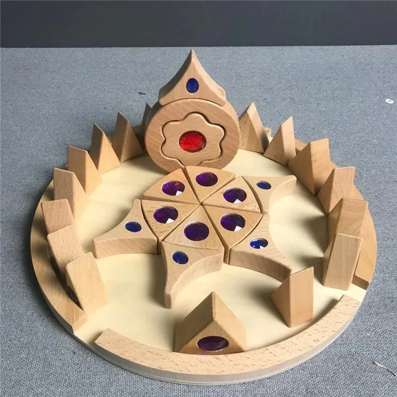 Mandala Jewel Bricks Creative Wooden Building Blocks for Kids