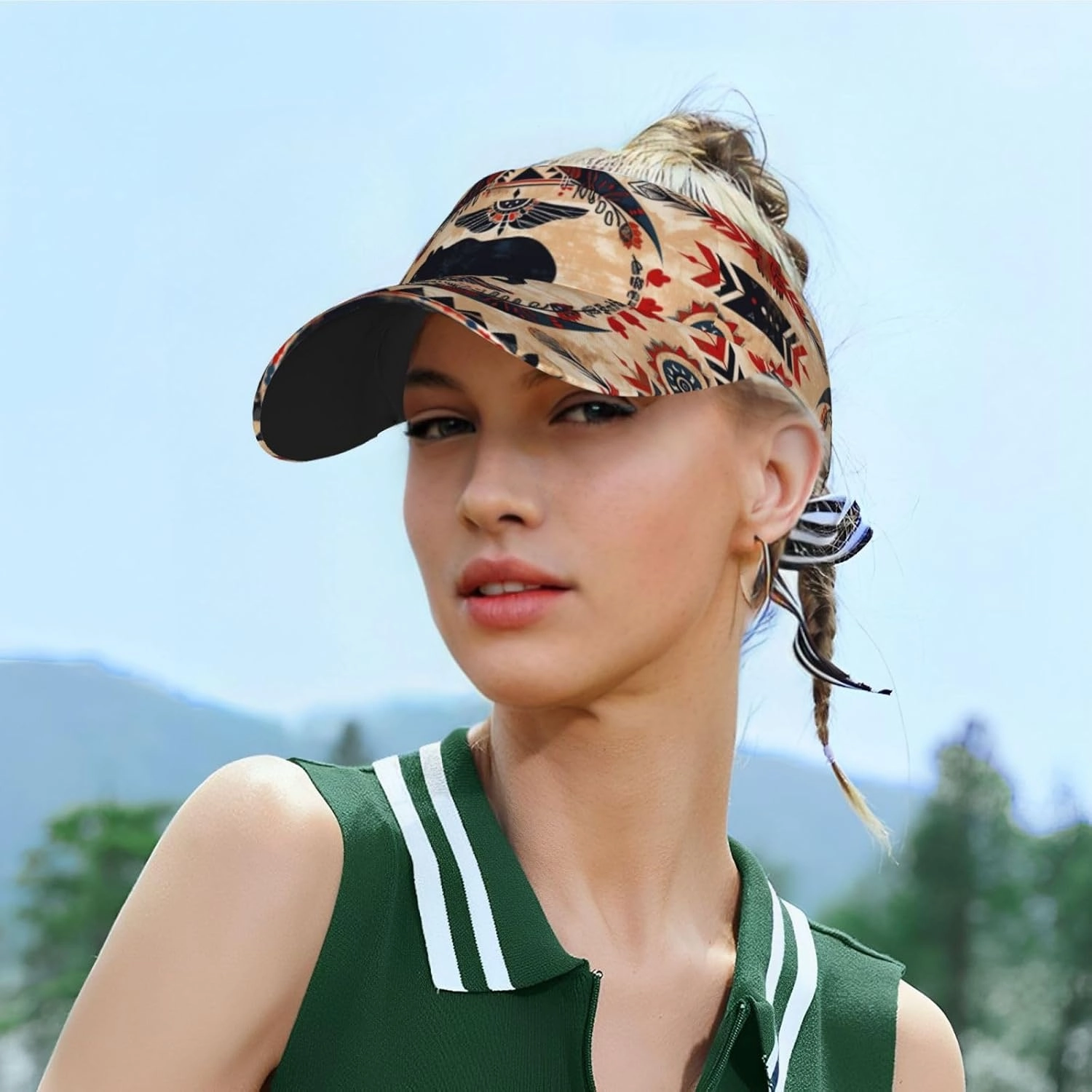 Marble Sports Sun Visor for Women Men, Adjustable Sun Hat Cap Tennis Visor for Beach Pool Golf Outdoor Travel