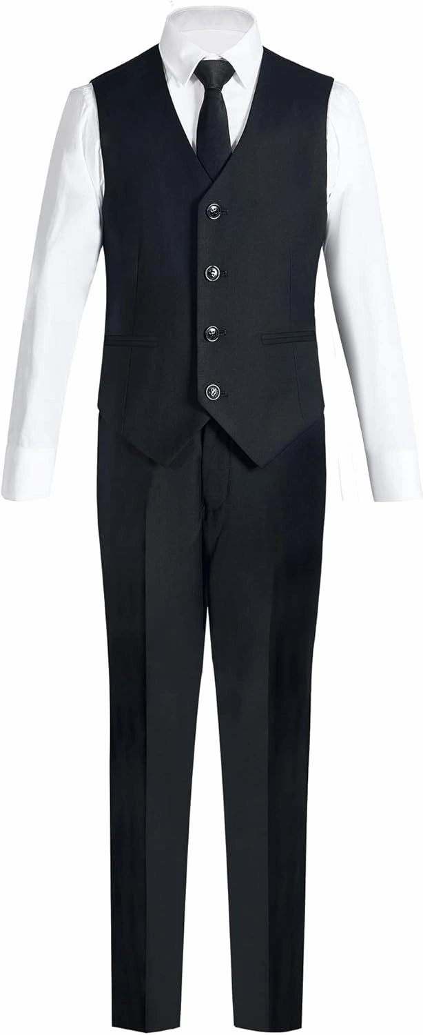 Marvelous World Boys' Formal Slim Fit Suit Set, Adjustable Waist