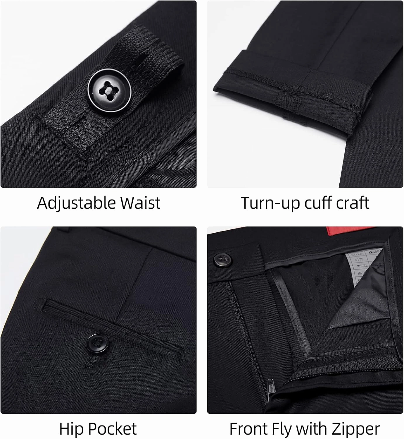 Marvelous World Boys' Formal Slim Fit Suit Set, Adjustable Waist