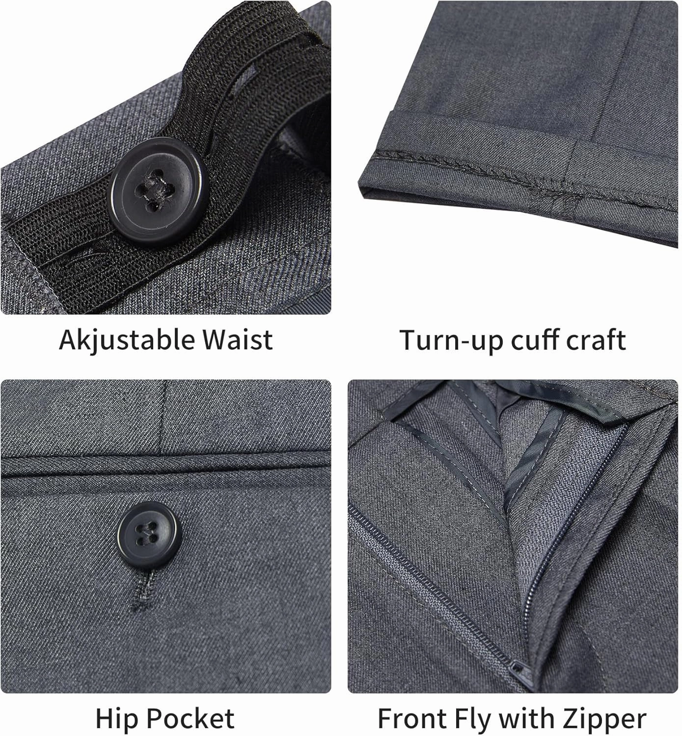 Marvelous World Boys' Formal Slim Fit Suit Set, Adjustable Waist