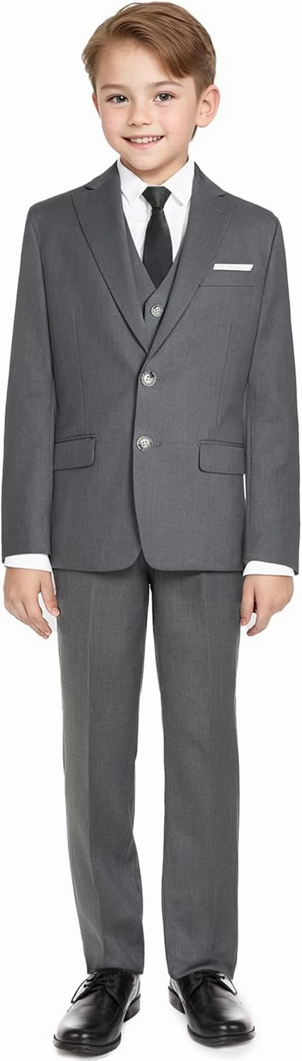 Marvelous World Boys' Formal Slim Fit Suit Set, Adjustable Waist