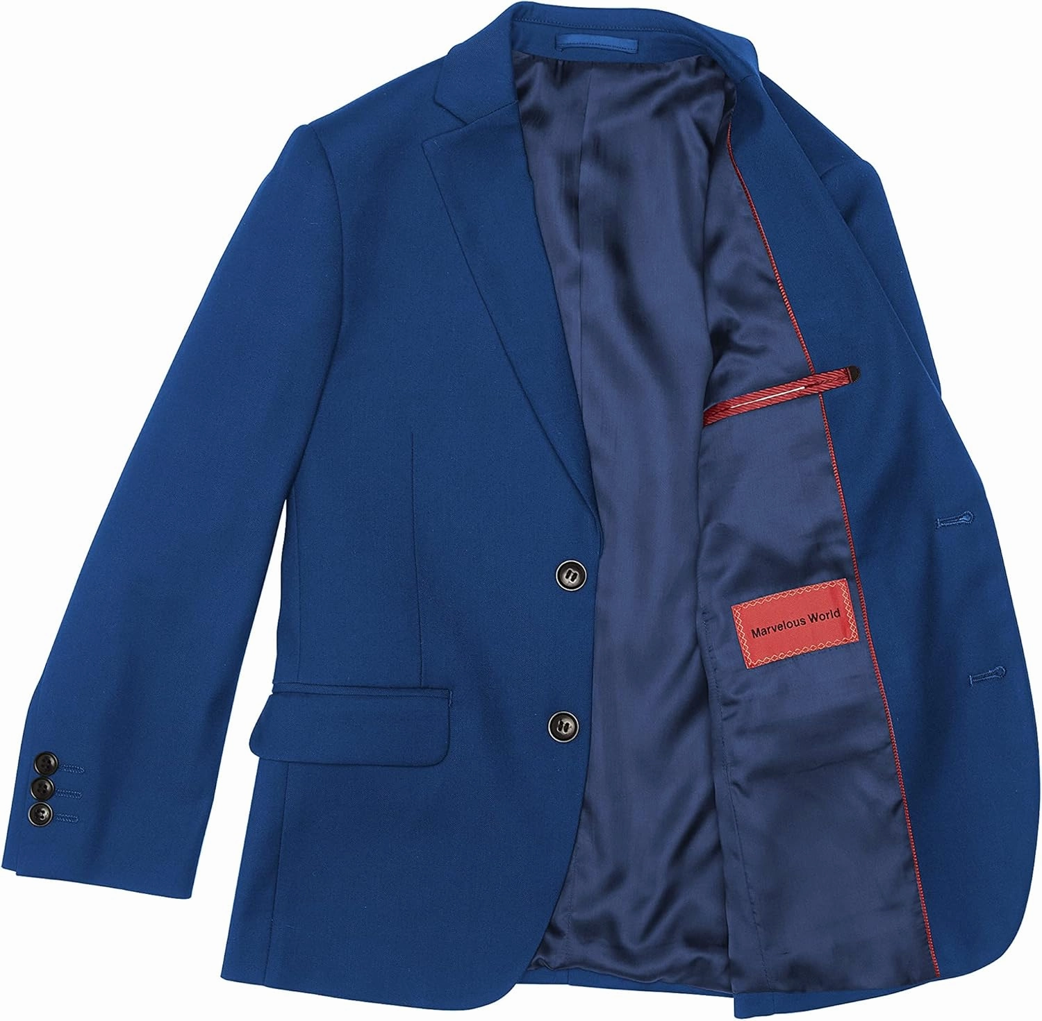 Marvelous World Boys' Formal Slim Fit Suit Set, Adjustable Waist