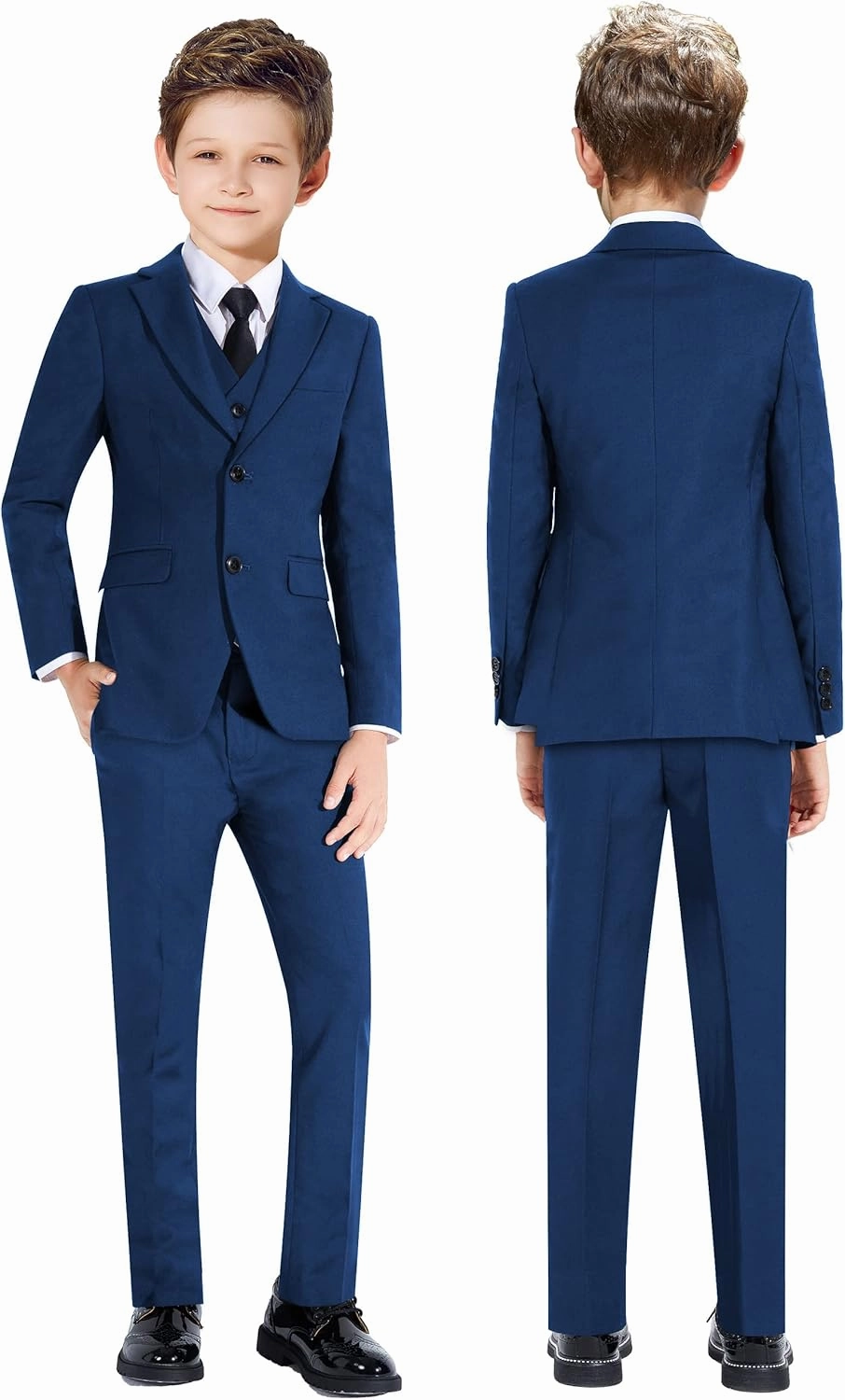 Marvelous World Boys' Formal Slim Fit Suit Set, Adjustable Waist