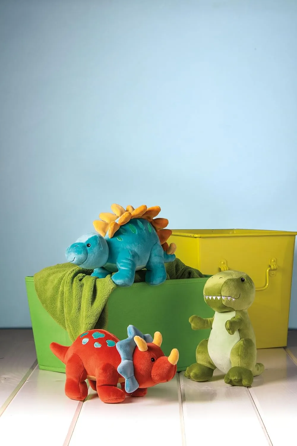 Mary Meyer Stuffed Animal Smootheez Pillow-Soft Toy, 10-Inches, Green T Rex Dinosaur