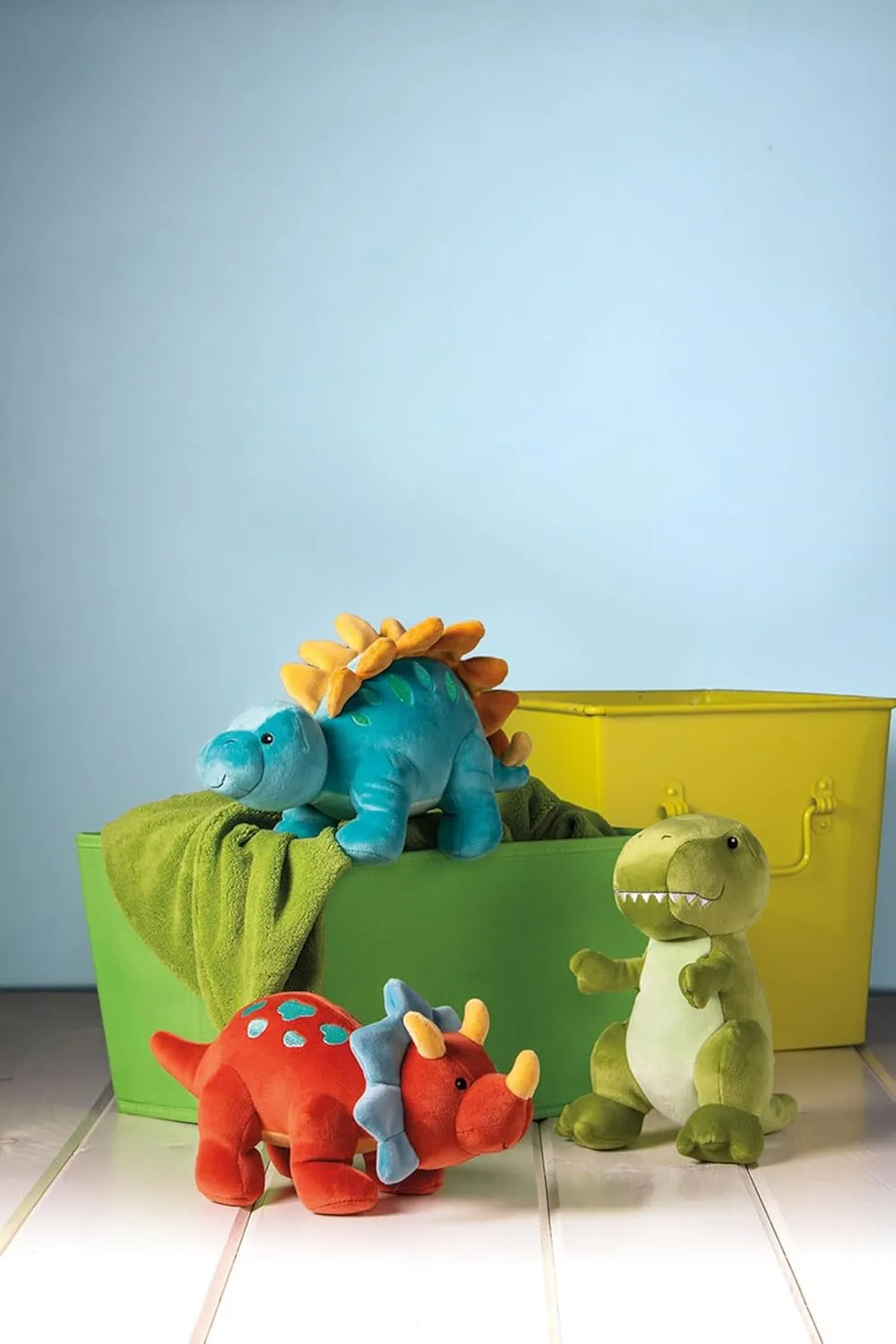 Mary Meyer Stuffed Animal Smootheez Pillow-Soft Toy, 10-Inches, Green T Rex Dinosaur