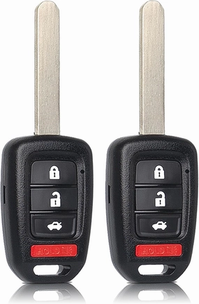 MechanMagic Key Fob Remote Replacement Fits for Honda Accord 2013 2014 2015 / Civic 2014-2015 MLBHLIK6-1T Keyless Entry Remote Control Head Key Uncut 4 Buttons 315 MHz ID74 G 35118-T2A-A20 Pack of 2