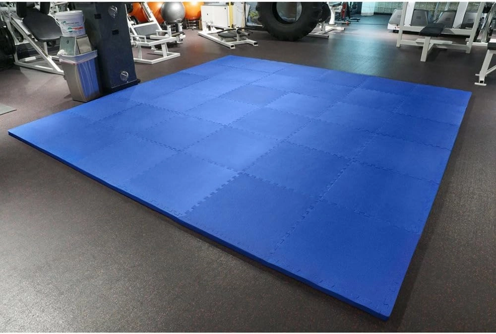Meister X-THICK 1.5" Interlocking EVA Foam Mats - 2X Cushion for Wrestling, MMA Takedowns & Gymnastics - 2'x2' Tiles
