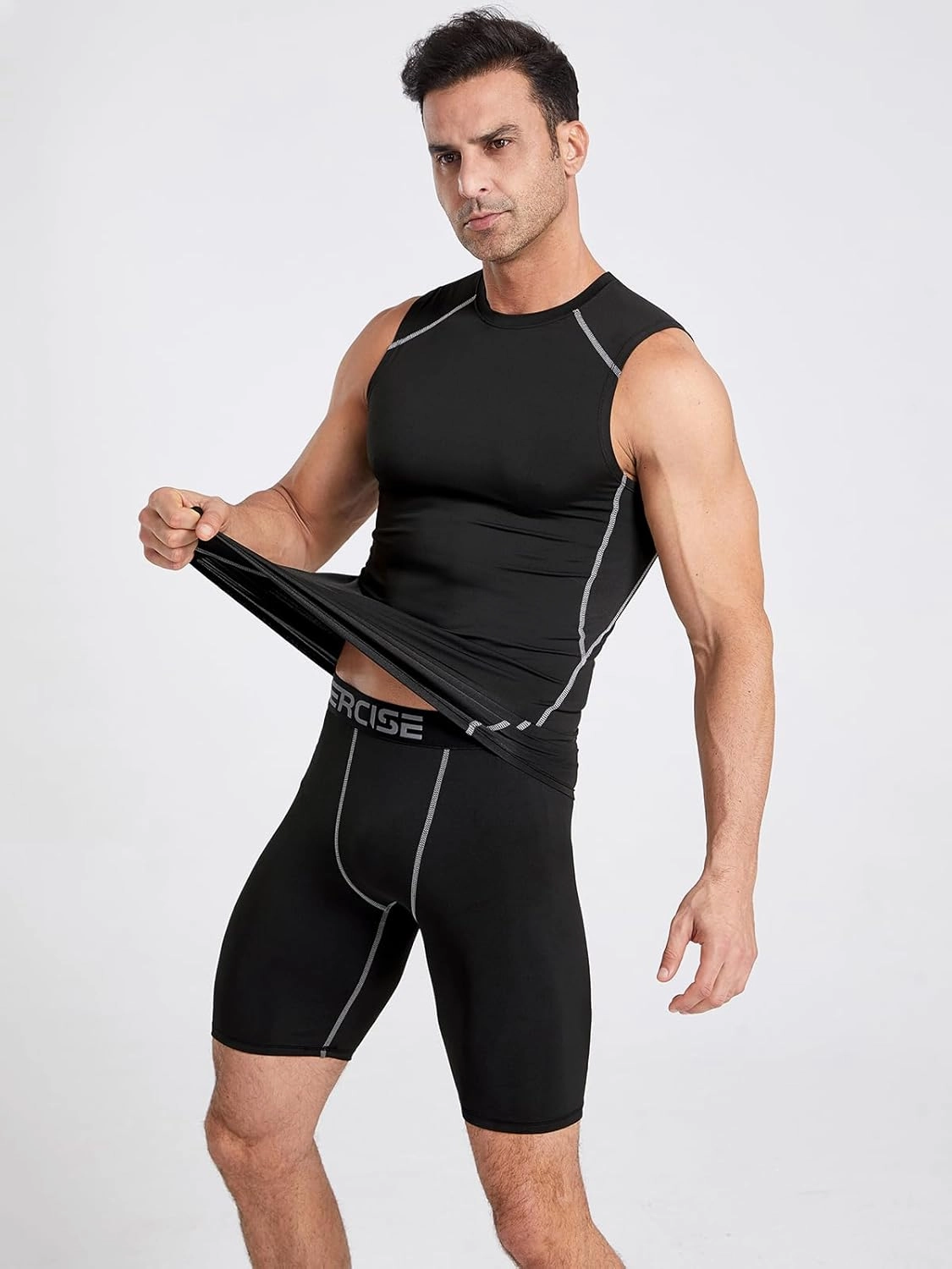 Men's Dry Fit Workout Tank Top Muscle Sleeveless Shirts for Men Compression Tank Top Gym Bodybuilding Running