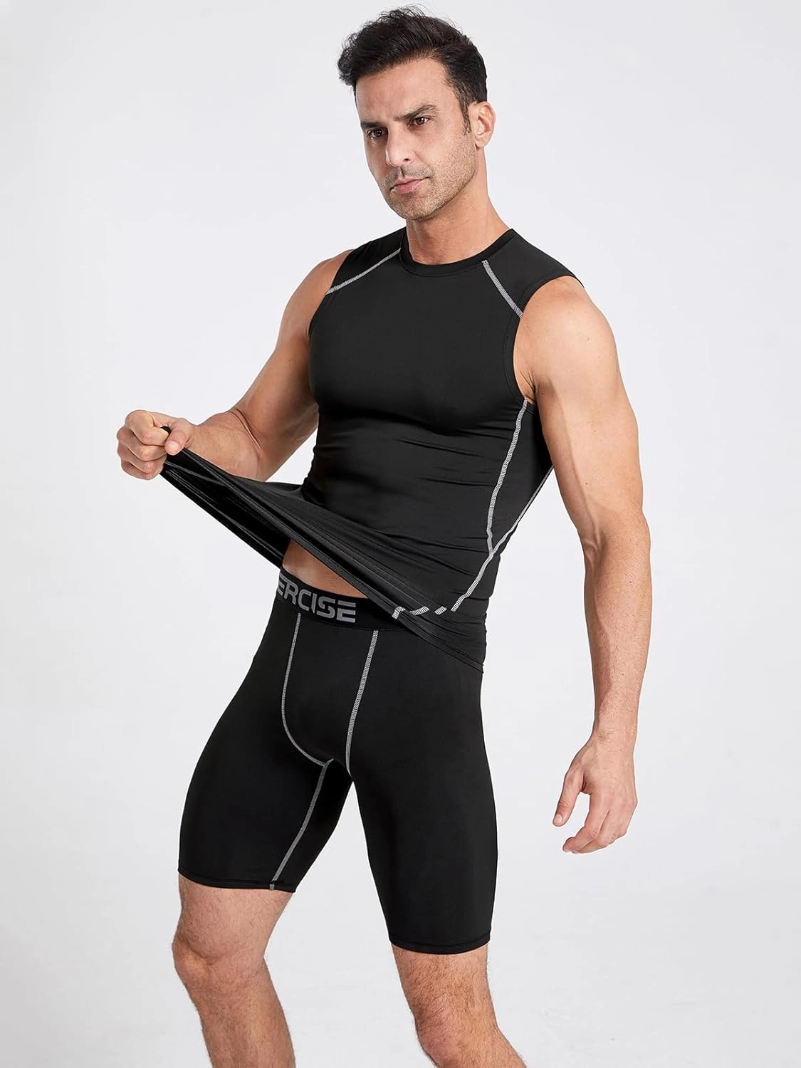 Men's Dry Fit Workout Tank Top Muscle Sleeveless Shirts for Men Compression Tank Top Gym Bodybuilding Running
