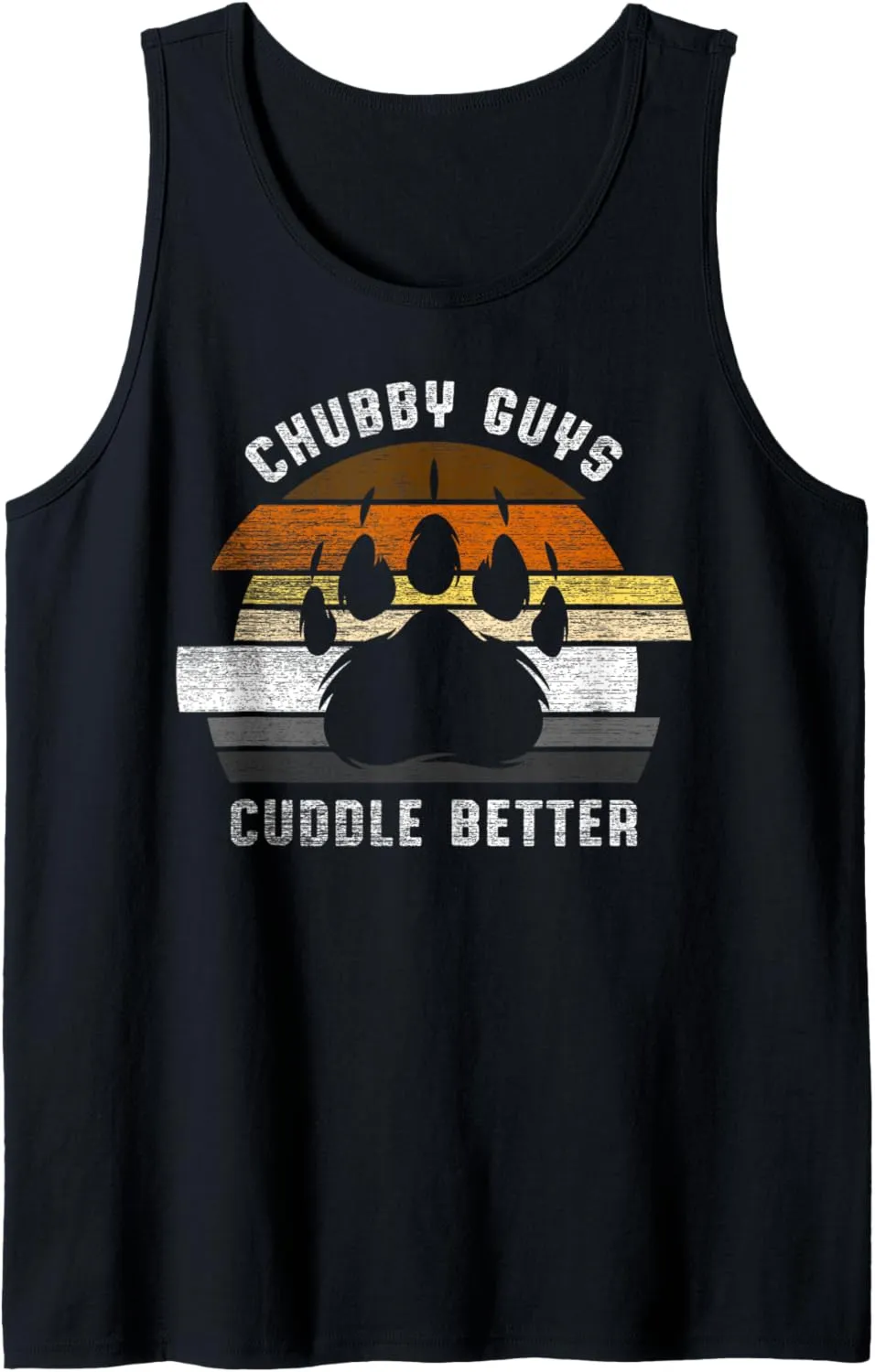 Mens Chubby Guys Cuddle Better Funny Gay Bear Pride Tank Top