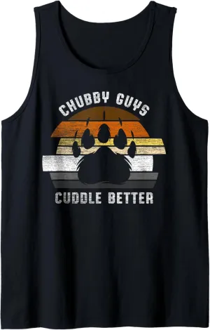 Mens Chubby Guys Cuddle Better Funny Gay Bear Pride Tank Top