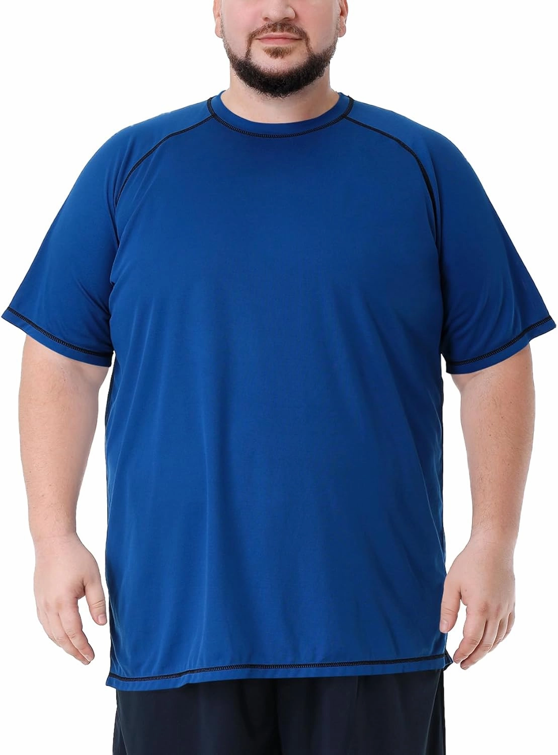 Mens Big and Tall Swim Shirt Sun Protection UPF 50  Rash Gard Quick Dry T-Shirt