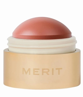Merit Beverly Hills Cream Blush, Lightweight Buildable Color Balm with Vitamin E for Cheeks and Lips Flush Balm Cream Blush (0.31oz) (Beverly Hills - soft peach)