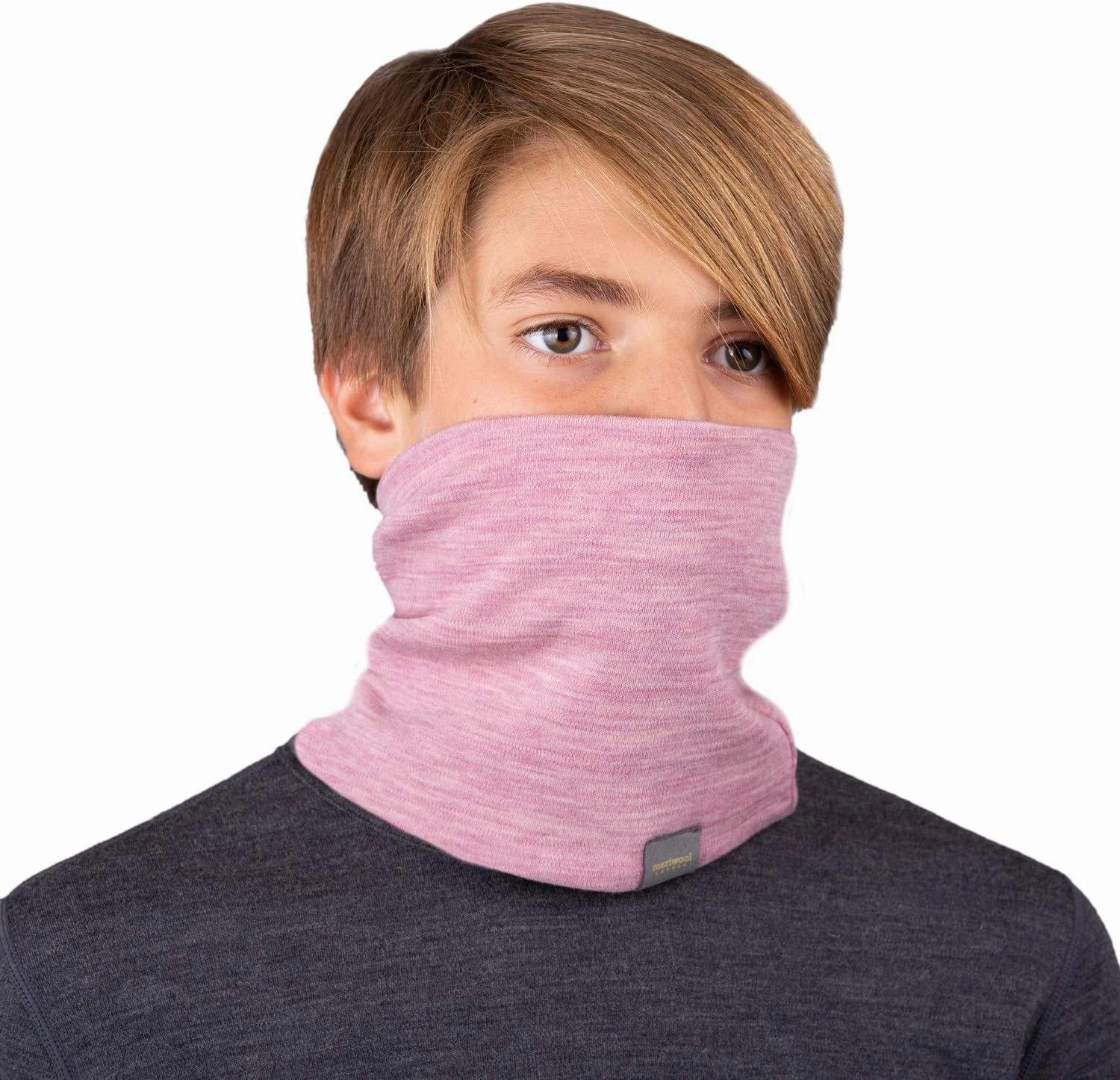 MERIWOOL Kids Merino Wool Neck Gaiter Midweight Winter Neck Warmer