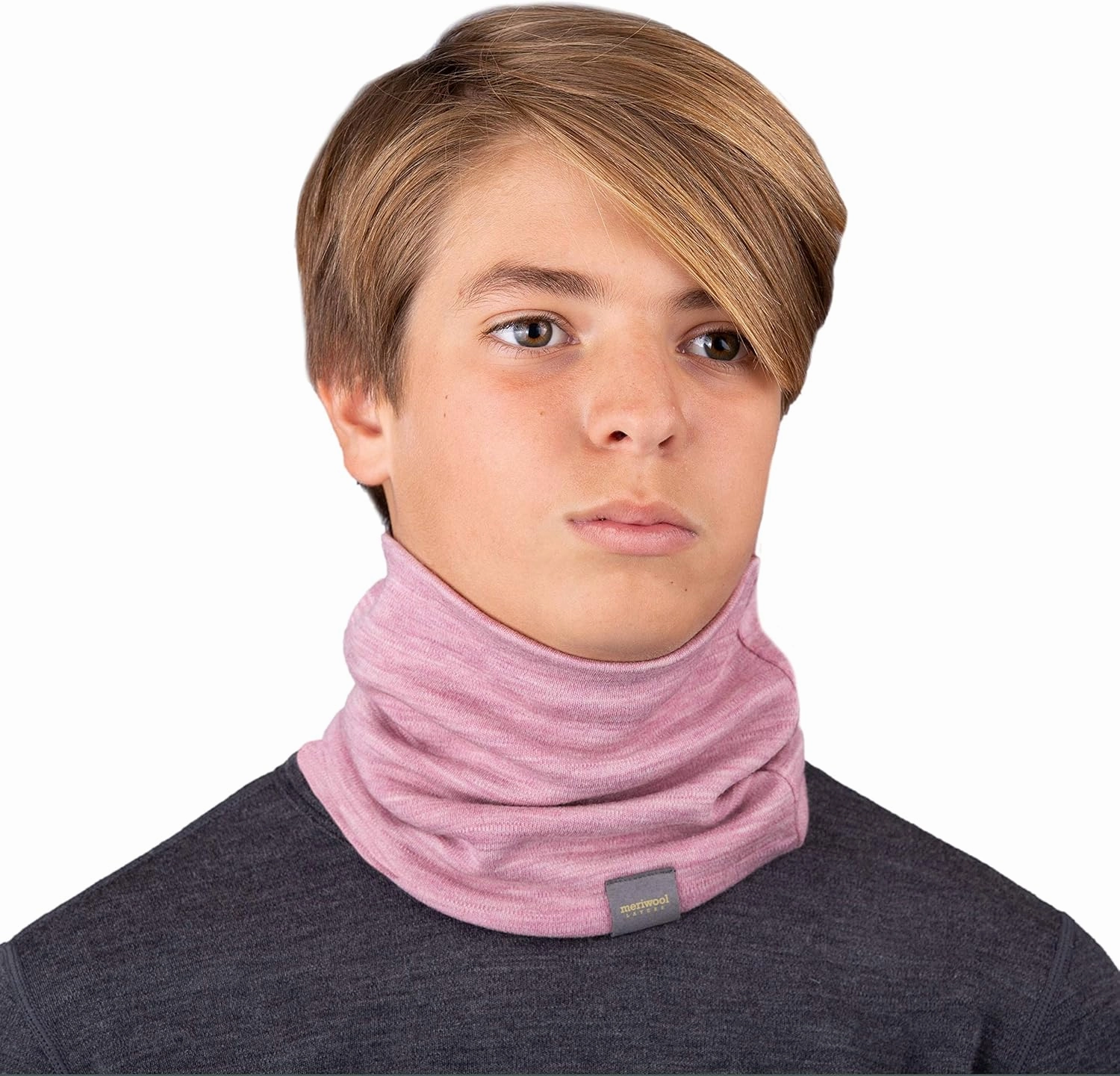 MERIWOOL Kids Merino Wool Neck Gaiter Midweight Winter Neck Warmer