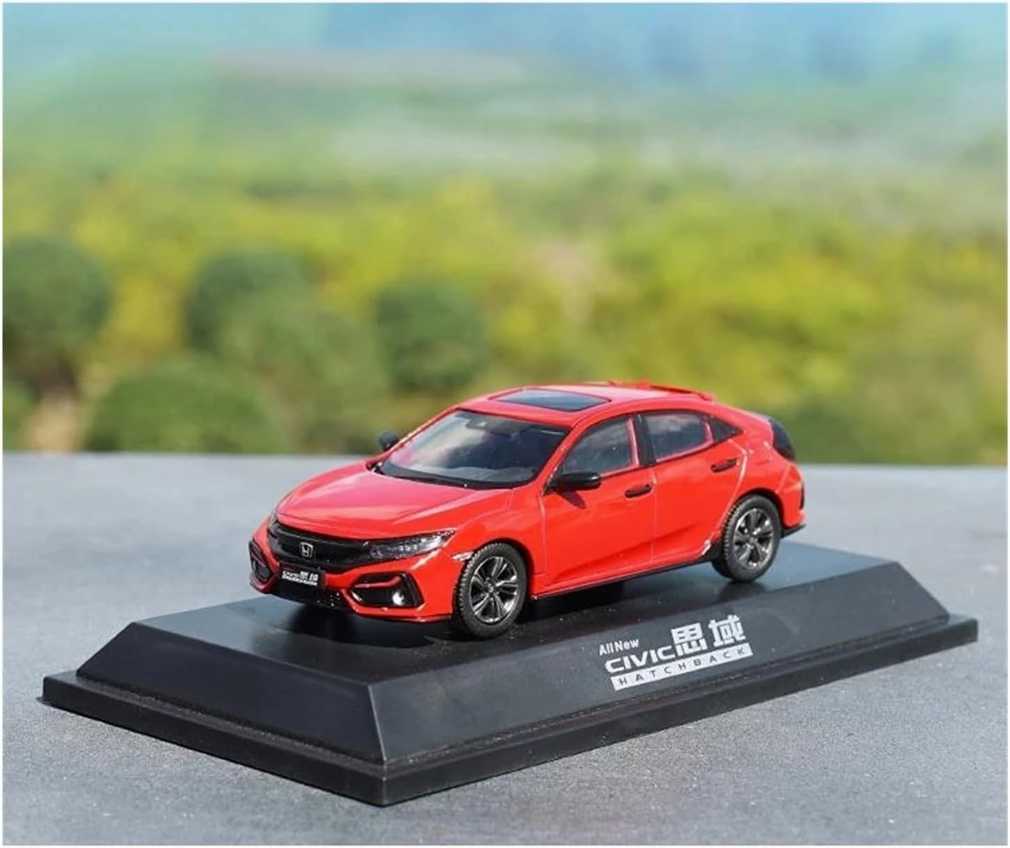 Metal Vehicles Toys 1:43 for Honda Civic 2020 Alloy Simulation Miniature Car Model Adult Collection Outdoor Play Home Or Office Décor(Red)