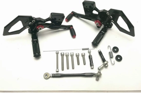 MGP Rearsets (Black) Compatible With 17-18 KAWASAKI Z125PRO