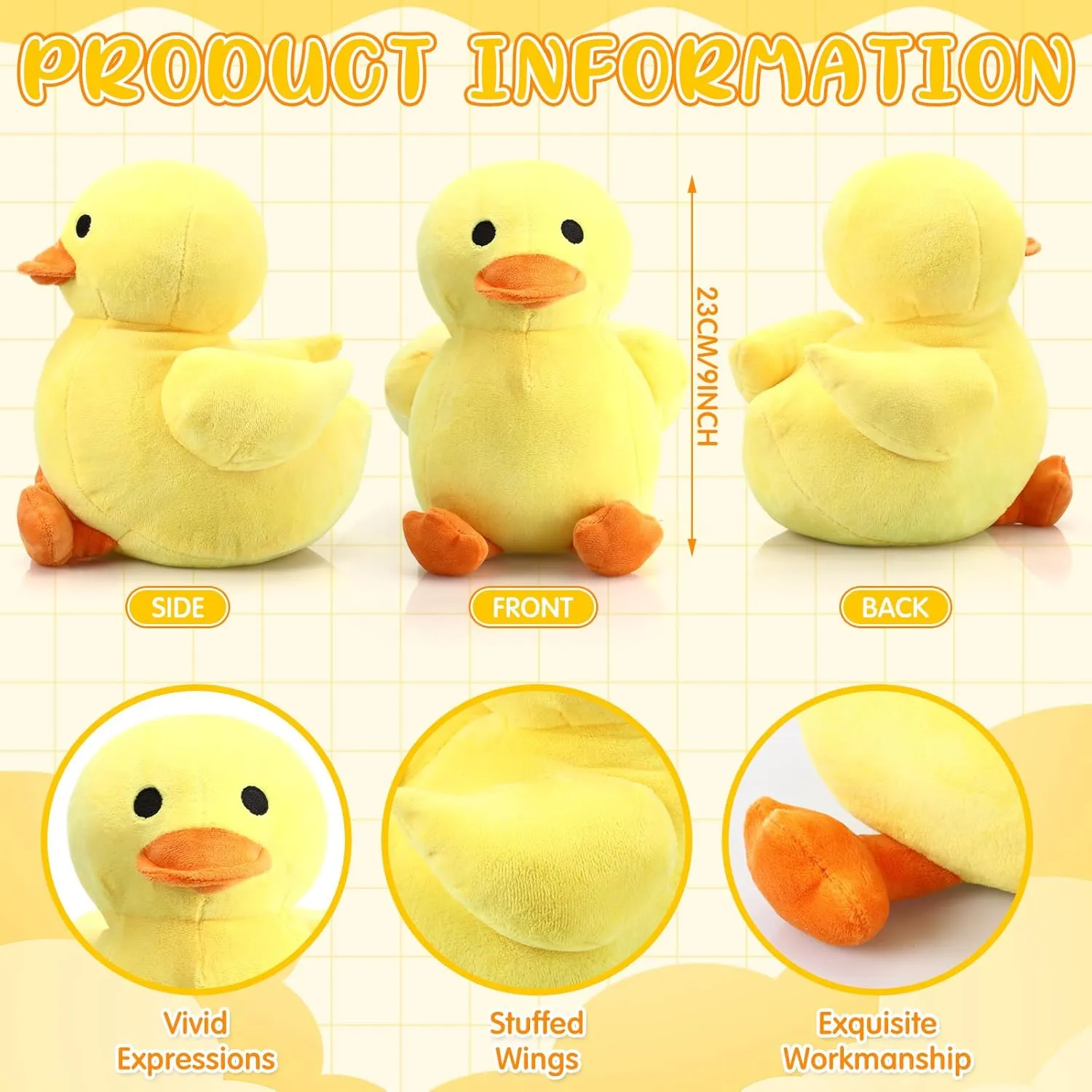 Microwavable Stuffed Animal for Kids Lavender Scented Cute Plush Heatable Coolable Plushie for Gift Adults Soothing Warmth Comfort Heating Pad for Cramps(Duck)