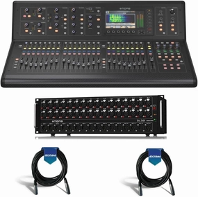 Midas M32 LIVE Digital Console - 40 Input Channels, Bundle With Midas DL32 32-Input / 16-Output Stage Box, 2 Pack 20' XLR Microphone Cable