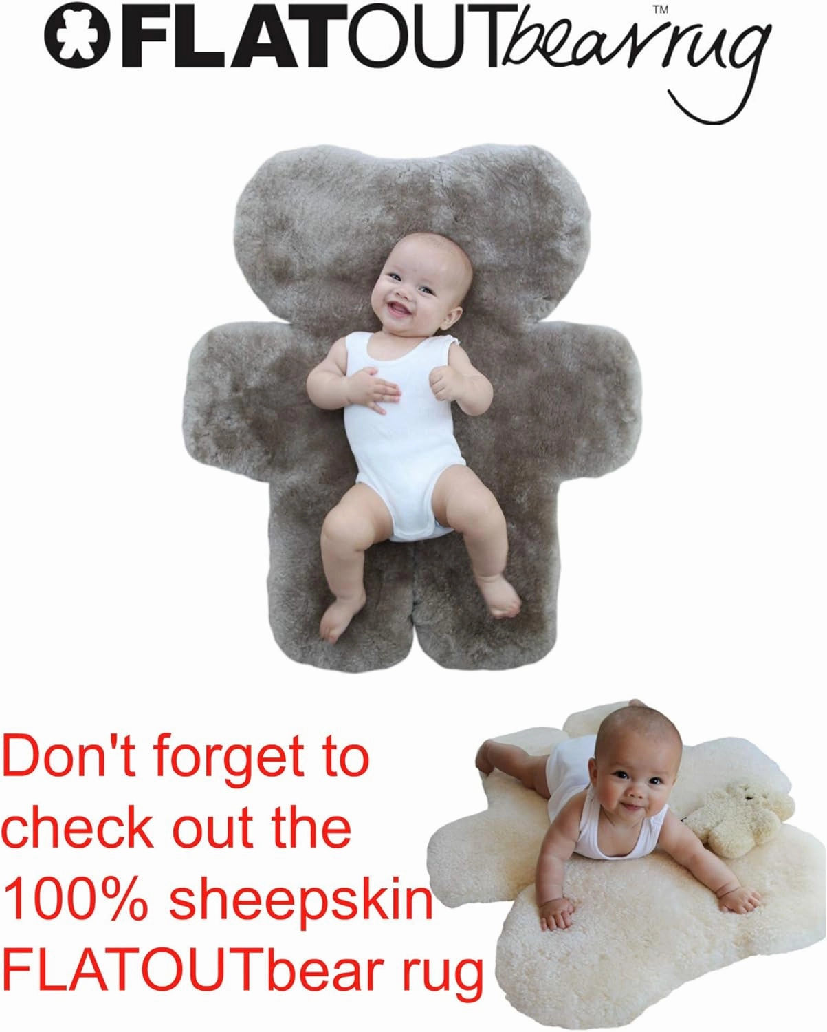 Milk 100% Australian Sheepskin Teddy Bear