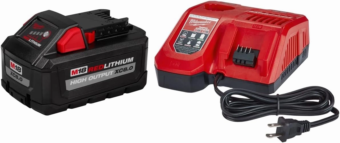 Milwaukee 48-59-1880 M18 REDLITHIUM HIGH OUTPUT XC8.0 Starter Kit (8 Ah)