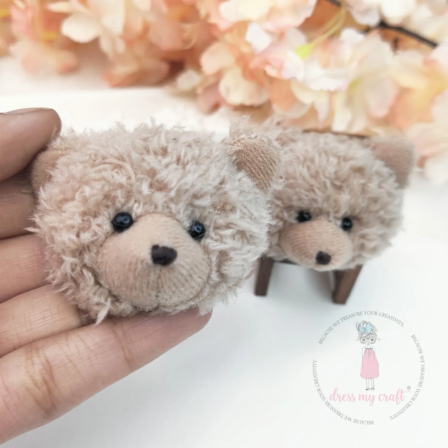 Miniature Snug Teddy Bear Head
