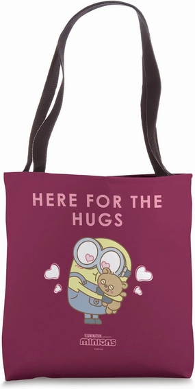 Minions Bob & Tim Here For The Hugs Front And Back Tote Bag