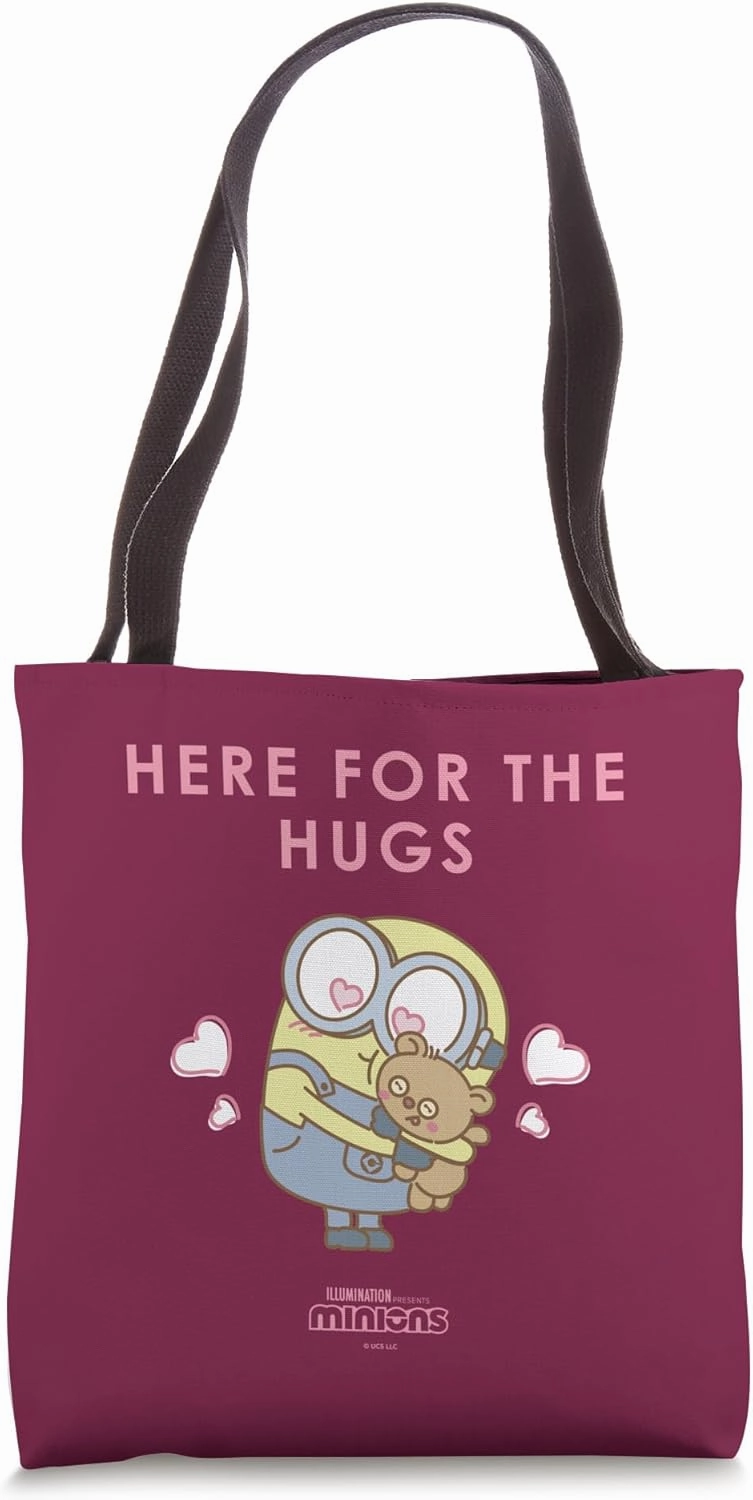 Minions Bob & Tim Here For The Hugs Front And Back Tote Bag