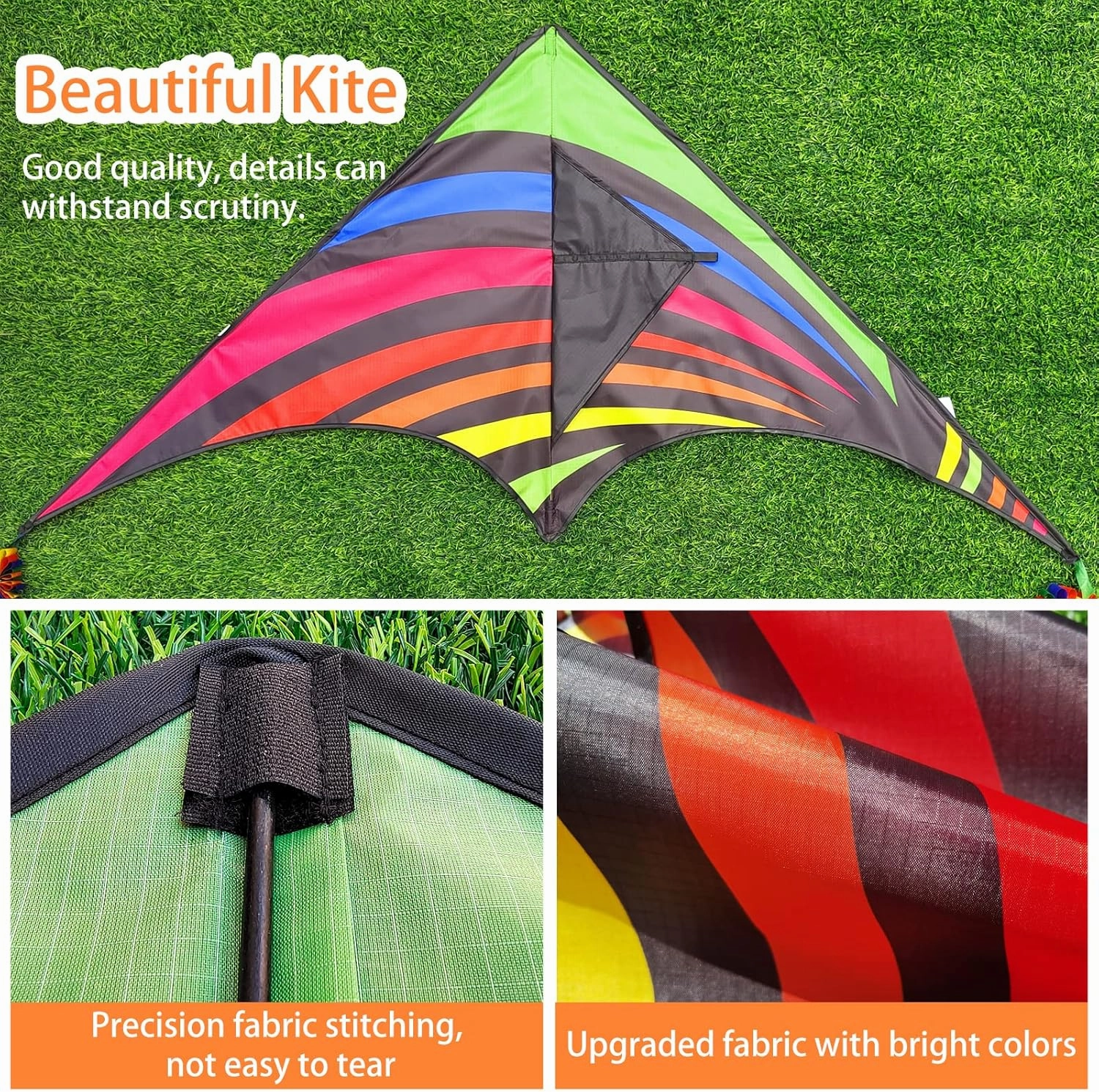 Mint's Colorful Life Delta Kite for Kids & Adults, Extremely Easy to Fly Kite, Best Kites for Beginner