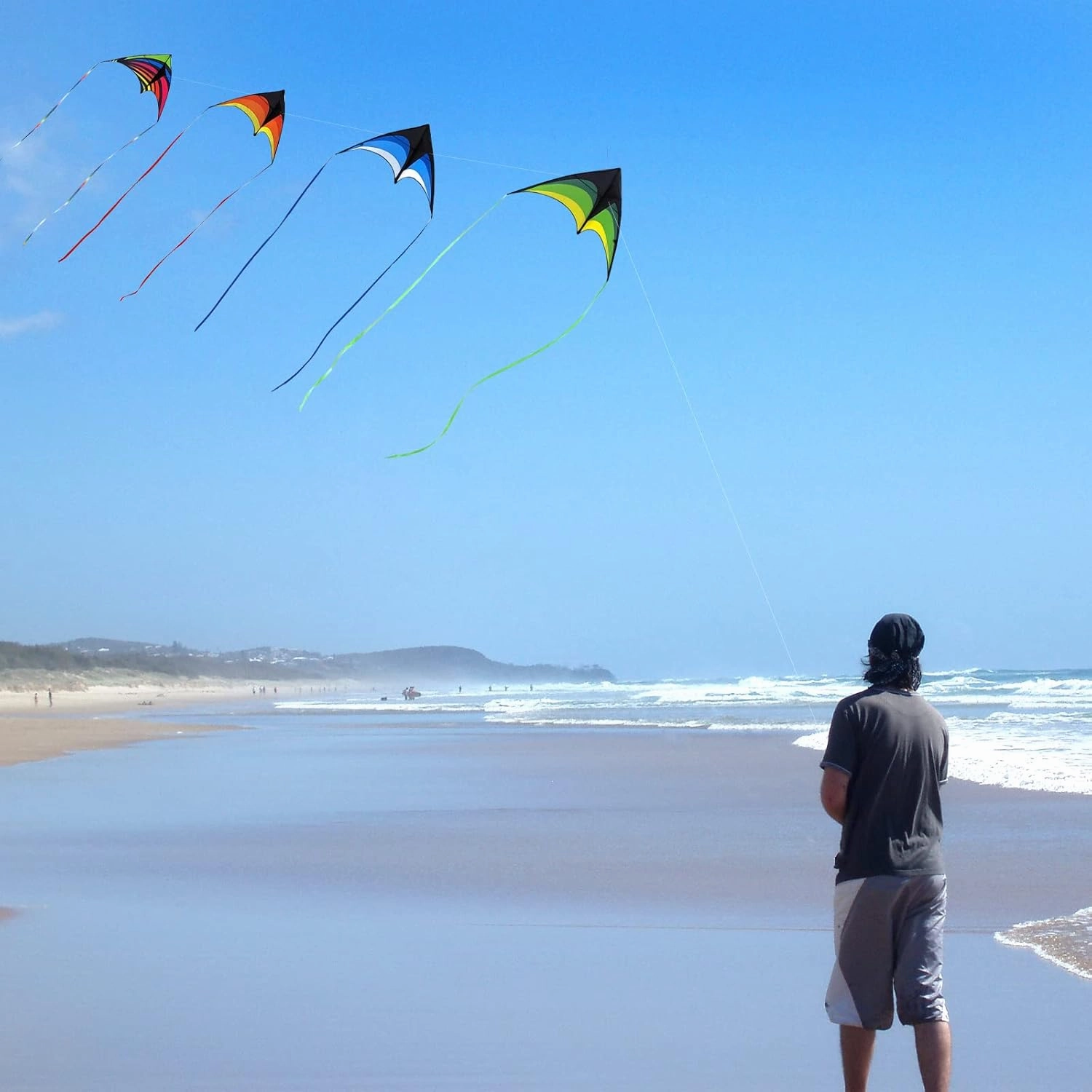 Mint's Colorful Life Delta Kite for Kids & Adults, Extremely Easy to Fly Kite, Best Kites for Beginner