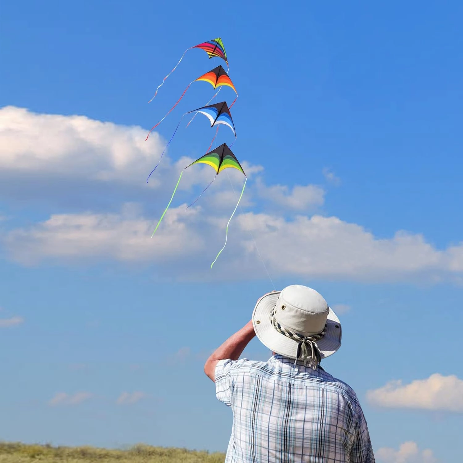 Mint's Colorful Life Delta Kite for Kids & Adults, Extremely Easy to Fly Kite, Best Kites for Beginner
