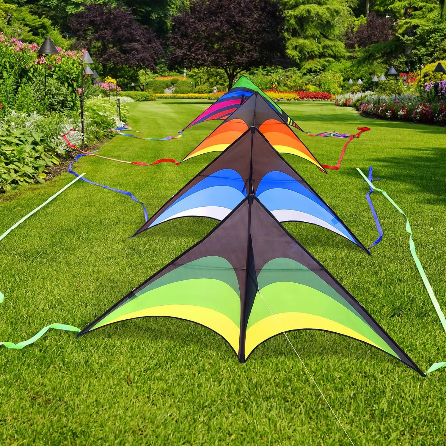 Mint's Colorful Life Delta Kite for Kids & Adults, Extremely Easy to Fly Kite, Best Kites for Beginner