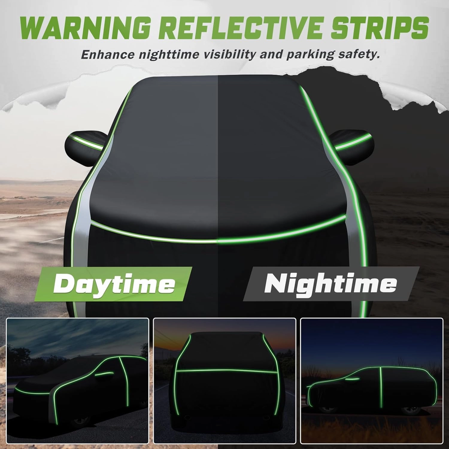 Mixsuper Liner Car Cover for Honda CR-V 1997-2025, Full Car Cover All Weather Car Covers for CRV, Waterproof Outdoor Cover with Zipper Door Reflective Strips