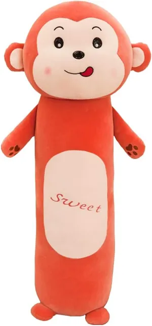 MMTTAO Stuffed Long Monkey Animal Plush Toy 20 Inch Sweet Monkey Stuff Soft Kawaii Plushies Cute Dolls Collection Huggable Sleeping Pillow Cushion Room Decor Gifts for Kids Children Boys Girls, 20Inch